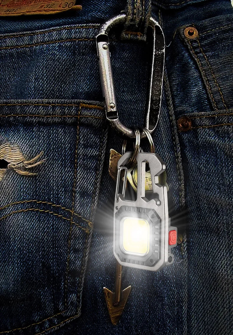 USB Multifunction Flashlight Keychain 