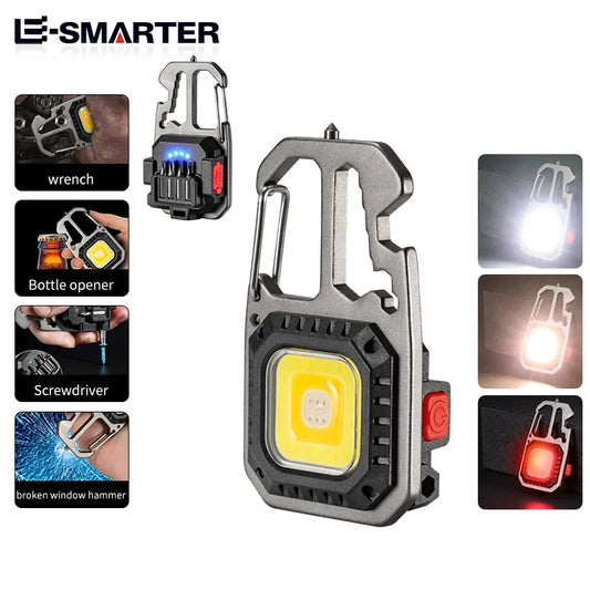 USB Multifunction Flashlight Keychain 